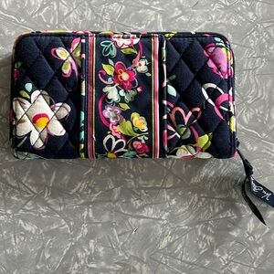 Vera Bradley - Blue Floral Fabric Accordion Wallet